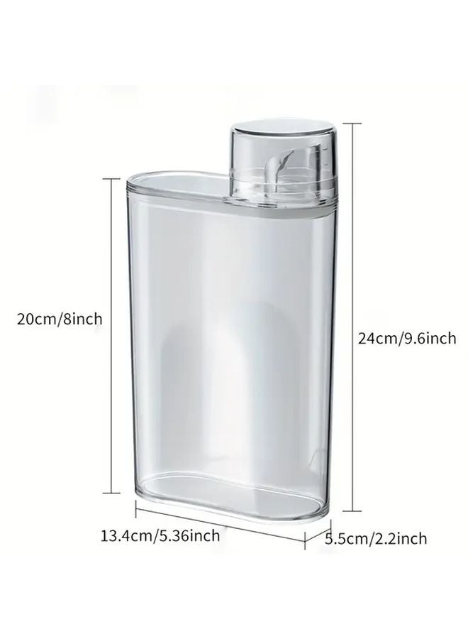 Transparent Laundry Detergent Bottles With Lids And Measurement Lines 1200ml - Image 3